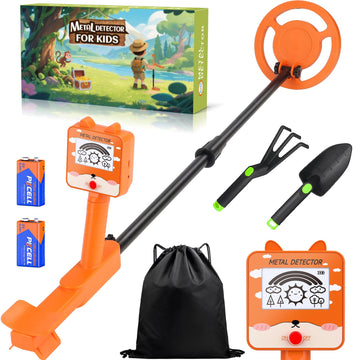 Fovendi Metal Detector for Kids,Waterproof Professional Higher Accuracy Gold Detector with LCD Display, Adjustable 29" to 38" Gold Finder Outdoor for Gift